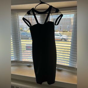 Maggy London Illusion Yoke Crepe Cocktail Dress.